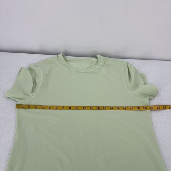 Lululemon Women L Light Green T-Shirt Short Sleeve Soft Knit - Picture 3 of 7